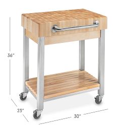 John Boos End-Grain Butcher Block Classic Kitchen Cart (30&quot;)