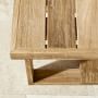 Ojai Outdoor Natural Teak Square Side Table (25.5&quot;)