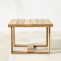 Ojai Outdoor Natural Teak Square Side Table (25.5&quot;)
