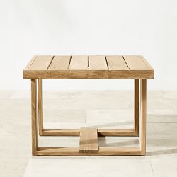 Ojai Outdoor Natural Teak Square Side Table (25.5&quot;)