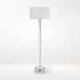 Stacked Crystal Floor Lamp, Polished Nickel