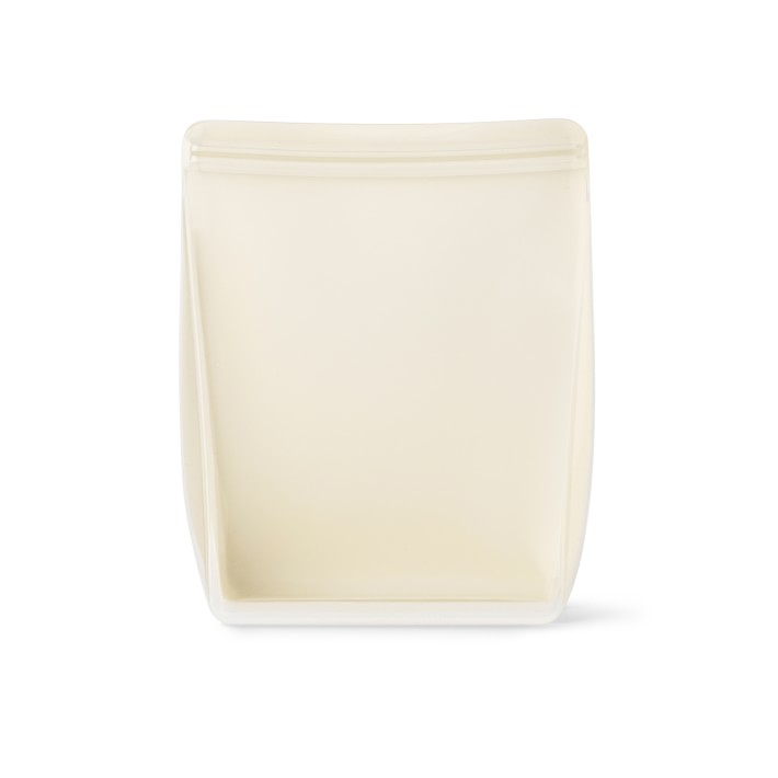 W&P Porter Reusable Stand Up Bag, White, 50oz.