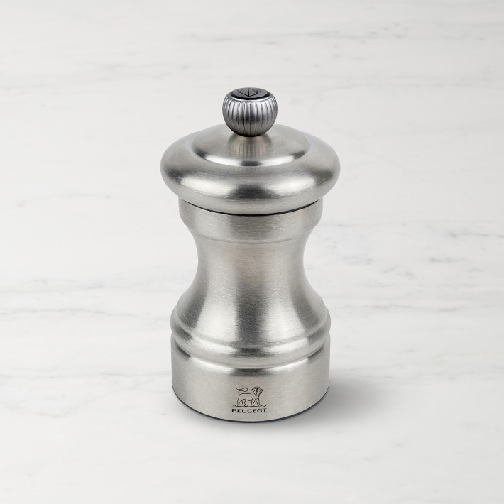 Peugeot Bistro Chef Pepper Mill, Brushed Stainless-Steel, 4"