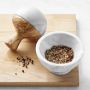 Williams Sonoma White Marble Mortar and Pestle, Olivewood