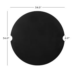 Havana Round Aluminum Fire Table Lid (34&quot;-39&quot;)