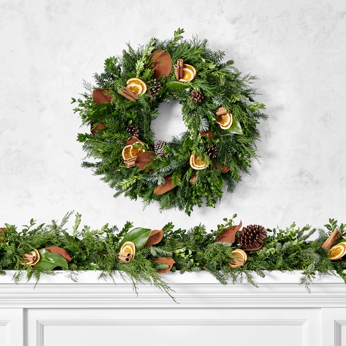 Orange Spice Live Wreath &amp; Garland