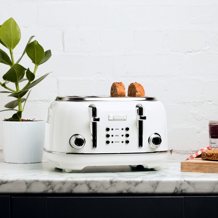 Haden Heritage 4-Slice Wide Slot Stainless Steel Toaster