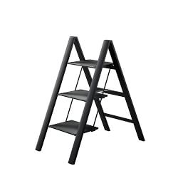 Slim Stepstool 3-Step, Black
