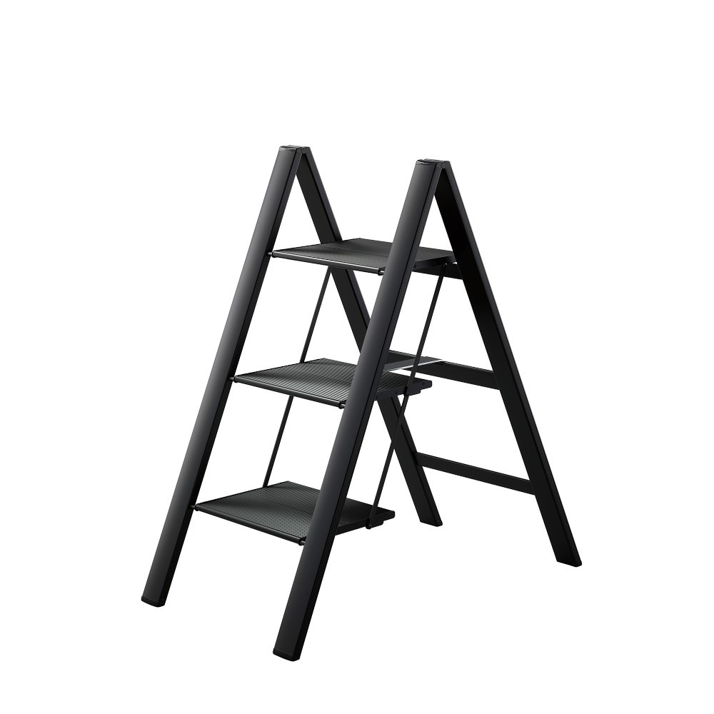 Slim Stepstool 3-Step, Black