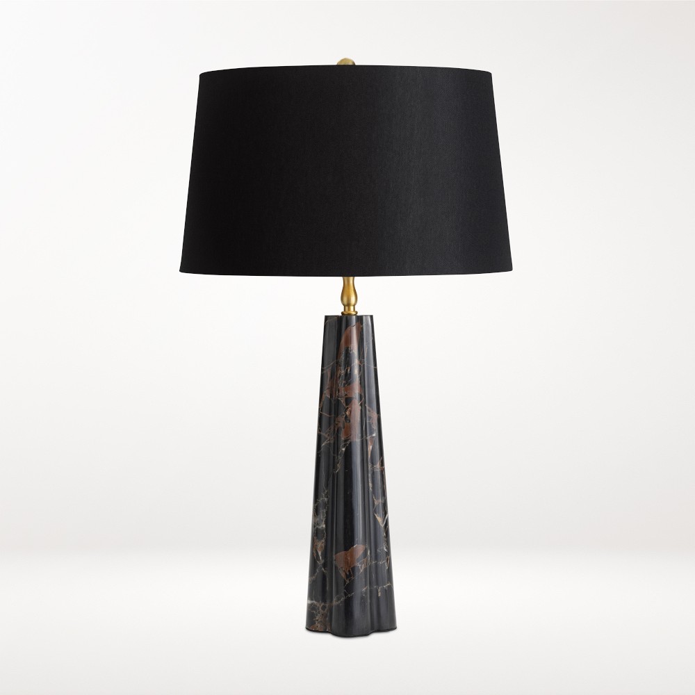 Roman Marble Table Lamp, Black