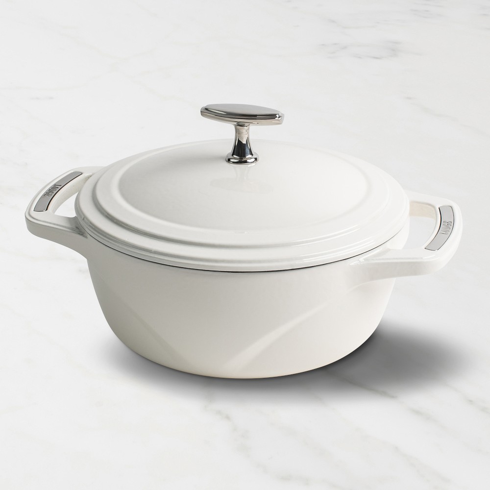 Lodge USA Enameled Cast Iron Dutch Oven, 3-Qt., Cloud Nine White