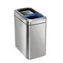 simplehuman™ 20-L. Slim Open Recycler, Brushed Stainless Steel