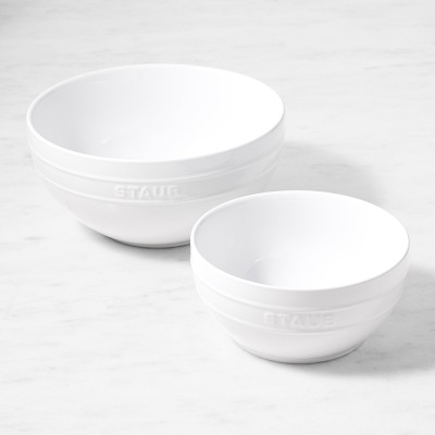 Staub Nested Mixing Bowl, Set of 2, White