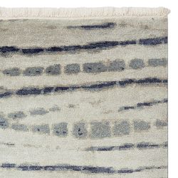 Shibori Hand Knotted Rug, Blue
