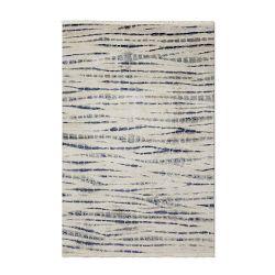 Shibori Hand Knotted Rug, Blue