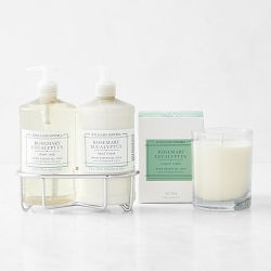 Williams Sonoma Rosemary Eucalyptus Hand Soap & Lotion 4-Piece Set, Classic