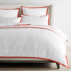Chambers&#174; Italian Border 300TC Sateen Duvet Cover & Shams, Persimmon