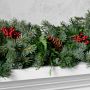 Holiday Berry &amp; Pine Pre-Lit Live Wreath &amp; Garland