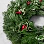 Variegated Holly &amp; Holiday Greenery Live Wreath &amp; Garland