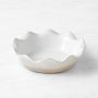 Emile Henry Mini Ruffled Pie Dish, White