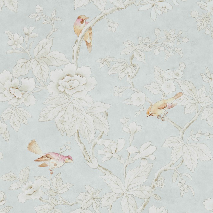 SND Wallpaper, Chiswick Grove in Silver