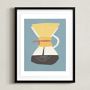 Coffee Maker Limited Edition, Rich Black Wood Frame, Float Mount, 11x14