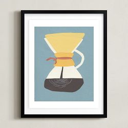 Coffee Maker Limited Edition, Rich Black Wood Frame, Float Mount, 11x14