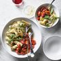 Cyprus Reactive Glaze Pasta Bowl Set with Serving Bowl