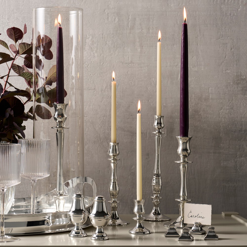 Heirloom Silver Tiny Taper Holders