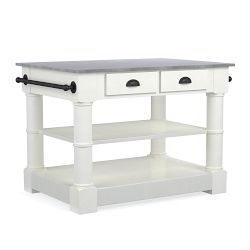 Barrelson Single Kitchen Island with Italian Basalt Top (49&quot;)
