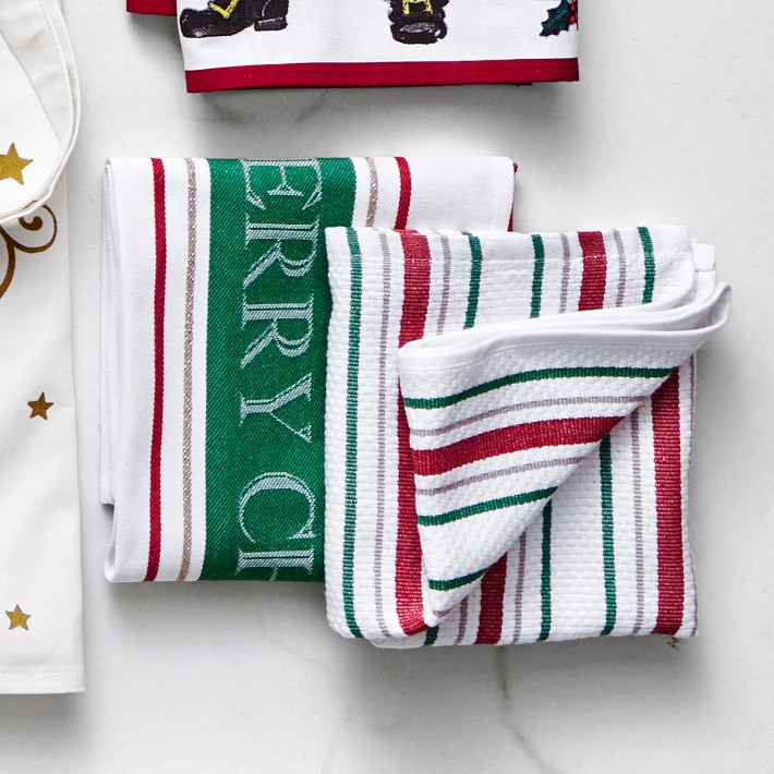 Color Jacquard Dish Towels Merry Christmas Jacquard Tea Towels