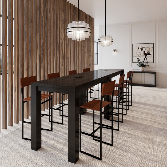 Harlow Bar Height Communal Rectangular Dining Table (72&quot;)