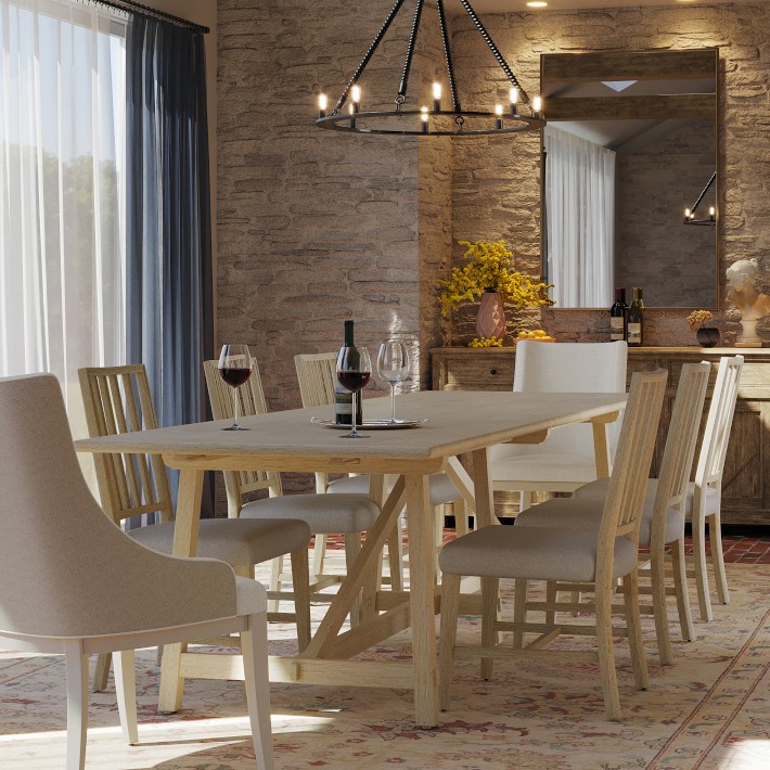 Jonathan Charles Sidereal French Laundry Extendable Rectangular Dining Table (97&quot;-173&quot;)
