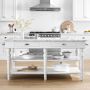 Larkspur Marble-Top Kitchen Island (72&quot;)