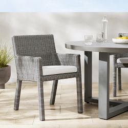 Larnaca Outdoor Slate Grey Metal Fiberstone Round Dining Table (60&quot;)