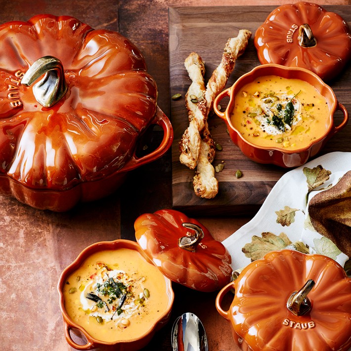 Staub Ceramic Stoneware Pumpkin Cocotte | Williams Sonoma Staub Ceramic Stoneware Pumpkin Cocotte | Williams Sonoma