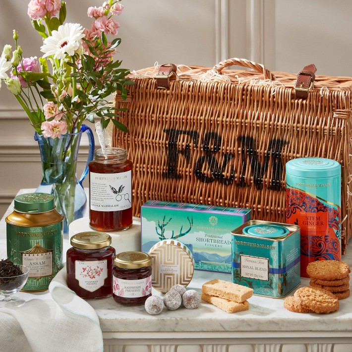FORTNUM & MAISON バスケット(ボックス) Excellent Small Fortnum Mason F&M FM Hamper Wicker Picnic