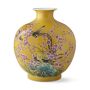 Yellow Hummingbird Ginger Jar Pom Vase