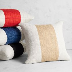 Center Stripe Outdoor Pillow, Orange