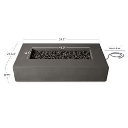 Havana Low Rectangle Fire Pit Table (60&quot;)