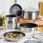 Hestan ProBond Professional Clad Stainless-Steel TITUM Nonstick 10-Piece Cookware Set
