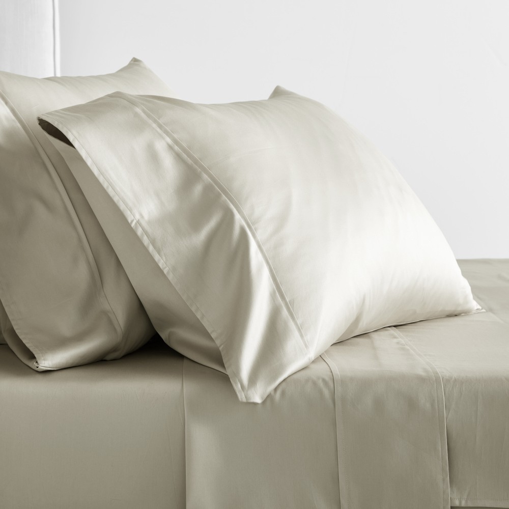 Signature 1000 Thread Count Sateen Pillowcases, Set of 2 - Set of 2, Standard, Light Grey