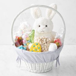 Pottery Barn Kids x Williams Sonoma Large Classic Gingham Easter Basket, Chambray