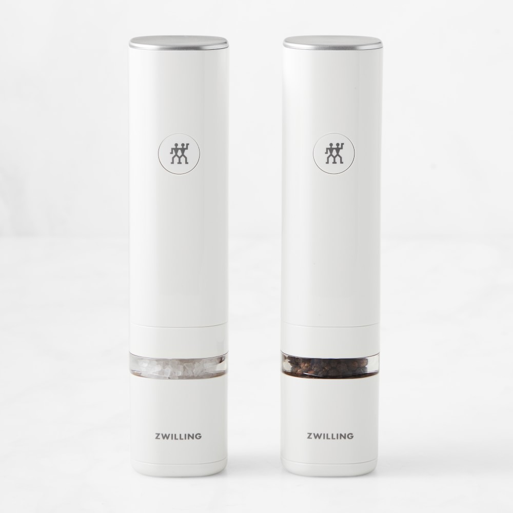 Zwilling Enfinigy Rechargable Electric Salt & Pepper Mills, White