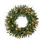 Balsam Hill Fraser Fir Pre-Lit Wreath, 32"