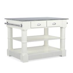Barrelson Single Kitchen Island with Italian Basalt Top (49&quot;)