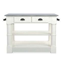 Barrelson Single Kitchen Island with Italian Basalt Top (49&quot;)