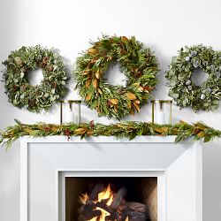 Jeff Leatham x Williams Sonoma Sonoma Winter Live Wreath &amp; Garland