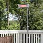 Stainless Steel Pole Mounted Infrared Patio Heater (22&quot;)