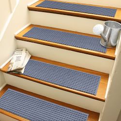 Waterhog Squares Commercial Grade Indoor/Outdoor Stair Treads, Set of 4